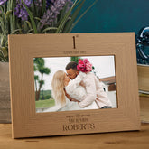 Personalised 1st Anniversary Wooden Engraved Photo Frames Gift Multiple Sizes