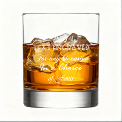 Customised Bespoke Whisky Glass Any Text Engraved Any Occasion