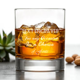 Customised Bespoke Whisky Glass Any Text Engraved Any Occasion