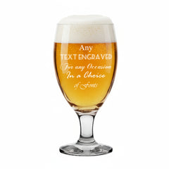 Customised Bespoke Craft Beer Glass Any Text Engraved