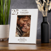 Personalised Elegant 25th Anniversary Wooden Engraved Photo Frame Gift