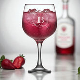 Customised Bespoke Gin and Tonic Balloon Cocktail Glass Any Logo Engraved