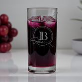 Customised Bespoke Drinking Hiball Glass Any Logo Engraved