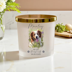 Personalised Remembrance Pet Memorial Photo Candle With Variety of Scents and Colours