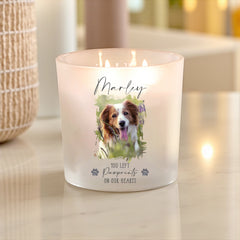 Personalised Remembrance Pet Memorial Photo Candle With Variety of Scents and Colours