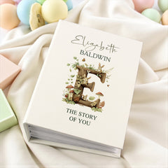 Personalised Baby Photo Album Woodland Animals 100 6x4 Photo Album with Sleeves