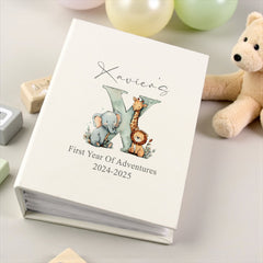 Personalised Baby Photo Album Animals 100 6x4 Photo Album with Sleeves