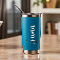 Personalised Engraved Thermal Travel Mug Gift With Any Name For any Occasion