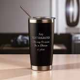 Personalised Engraved 550ml Travel Cup, Personalise with Any Message Choice Of Colours