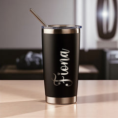Personalised Engraved Thermal Travel Mug Gift With Any Name For any Occasion