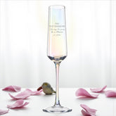 Personalised Engraved Rainbow Effect Champagne Glass