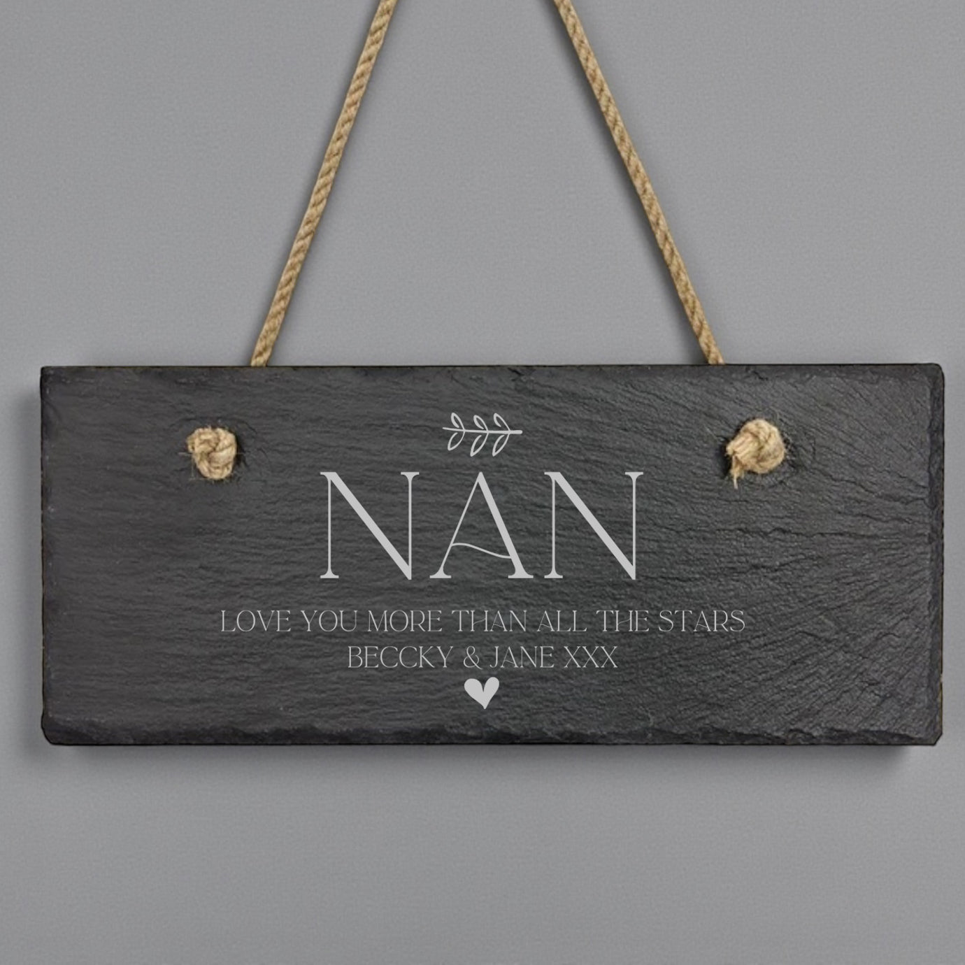 Personalised Hanging Slate Sign Gift For Nan Birthdays Christmas Etc. Personalised Gifts ukgiftstoreonline