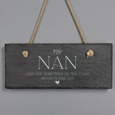 Personalised Hanging Slate Sign Gift For Nan Birthdays Christmas Etc. Personalised Gifts ukgiftstoreonline