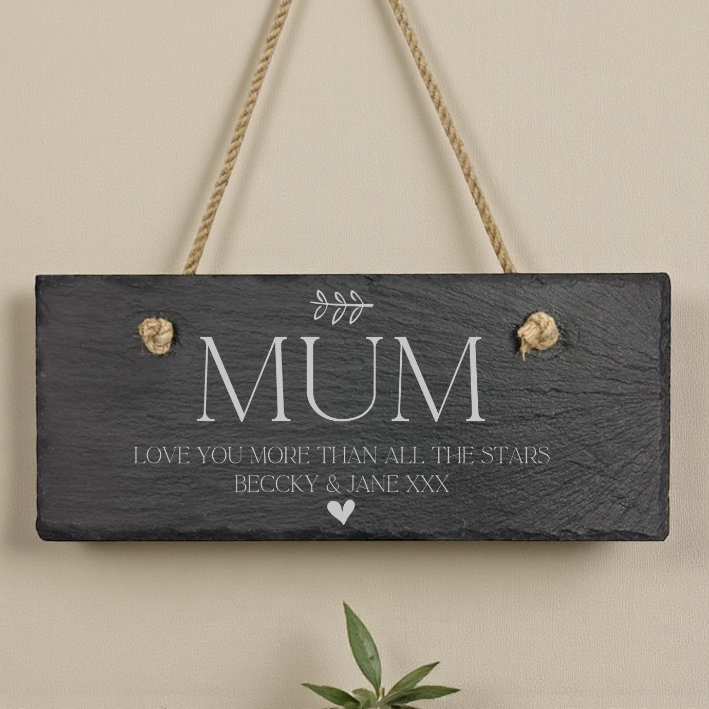 Personalised Hanging Slate Sign Gift For Mum Birthdays Christmas Etc. Personalised Gifts ukgiftstoreonline