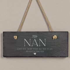 Personalised Hanging Slate Sign Gift For Nan Birthdays Christmas Etc. Personalised Gifts ukgiftstoreonline