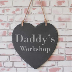 Personalised Engraved Large Slate Heart Plaque for Any Occasion 20cm x 20cm