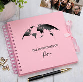 Personalised Pink Adventures Holiday Love Scrapbook Photo Album
