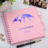 Personalised Pink Adventures Holiday Love Scrapbook Photo Album