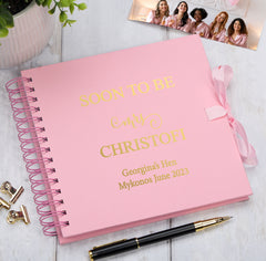 Personalised Soon To Be MRS Multiple Colour Hen Night Do Guest Book Scrapbook Photo Album Scrapbook ukgiftstoreonline Pink