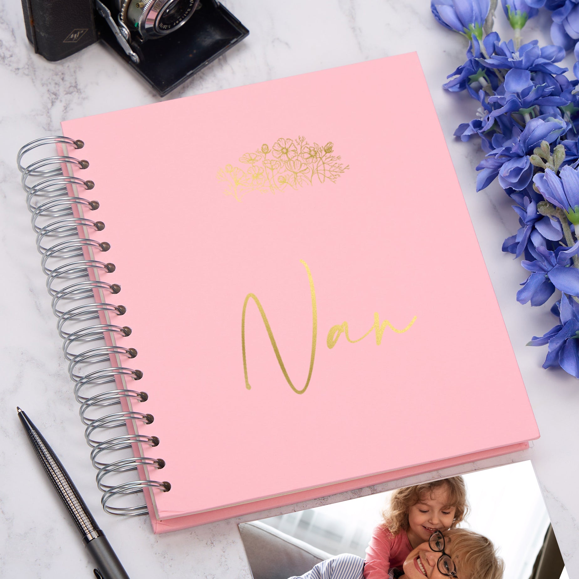 Large Nan Self Adhesive Photo Album Multiple Colours 19cm x 23cm or 22cm x 27cm Photo Album ukgiftstoreonline