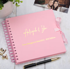 Personalised Any Name and Text Multiple Colour Scrapbook Photo Album Foil Print