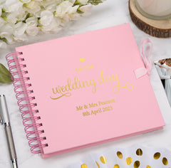 Personalised Our Wedding Day Multiple Colours Guest Book Scrapbook or Photo Album Gift