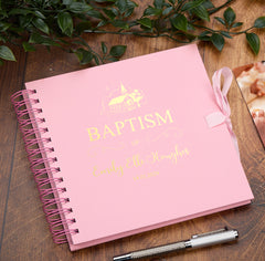 Personalised Baptism Day Multiple Colour Scrapbook Photo album Guestbook