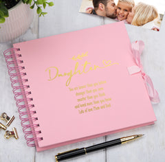Personalised Daughter Multiple Colour Scrapbook Photo Album Gift With Sentiment