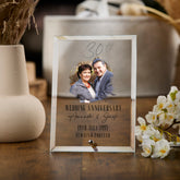 Personalised 30th Anniversary Keepsake Gift For Couple Glass Plaque With Printed Photo