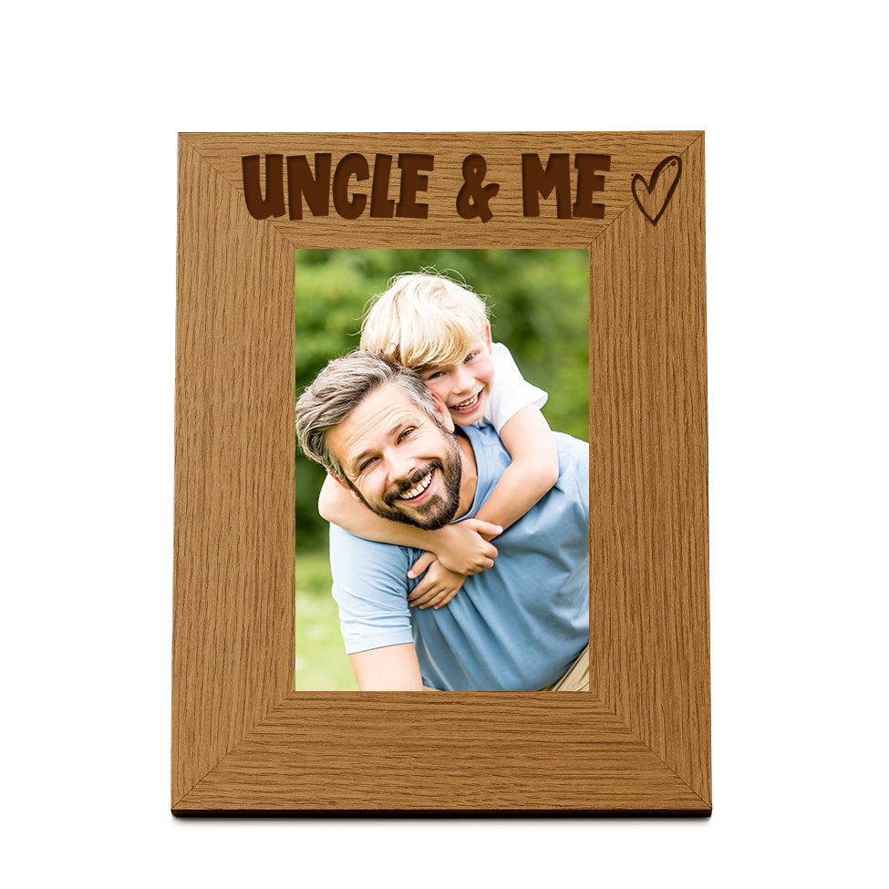 Oak Picture Photo Frame Uncle Heart Gift Portrait Anniversary Photo Frame ukgiftstoreonline