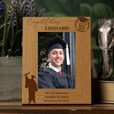 Personalised Male Graduation Wooden Engraved Photo Frame Gift