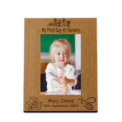 Personalised First Day At Nursery Photo Frame Gift