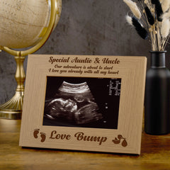 New Baby Pregnancy Scan Wooden Photo Frame Auntie and Uncle Gift Baby Photo Frame Baby