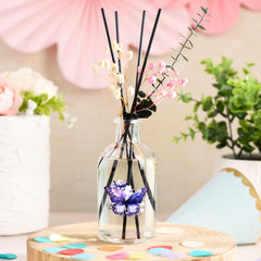 Personalised Purple Butterfly Reed Diffuser Gift For Her Any Occasion or Sentiment