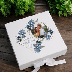 Personalised Luxury Wedding Couple Gift Custom Photo Keepsake Box Wedding Day Memory Gifts