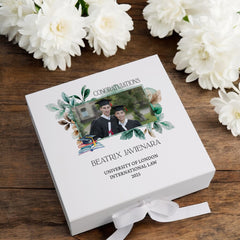 Personalised Congratulations Graduation Keepsake Custom Photo Memory Box Graduated Gift