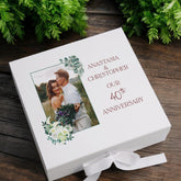 Personalised 40th Anniversary Couple Gift Custom Photo Anniversary Keepsake Box Wedding Day Memory Gifts