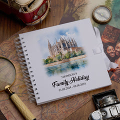 Personalised Majorca/Mallorca Holiday Memory Scrapbook Journal Photo Albums Adventures Photo Album ukgiftstoreonline Catedral - Basilica de Santa Maria 8 x 8 Inches