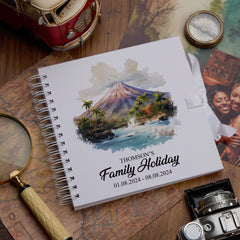 Personalised Philippines Holiday Memory Scrapbook Journal Photo Albums Adventures Photo Album ukgiftstoreonline Taal Volcano 8 x 8 Inches