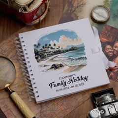 Personalised Philippines Holiday Memory Scrapbook Journal Photo Albums Adventures Photo Album ukgiftstoreonline Tropical Beach 8 x 8 Inches