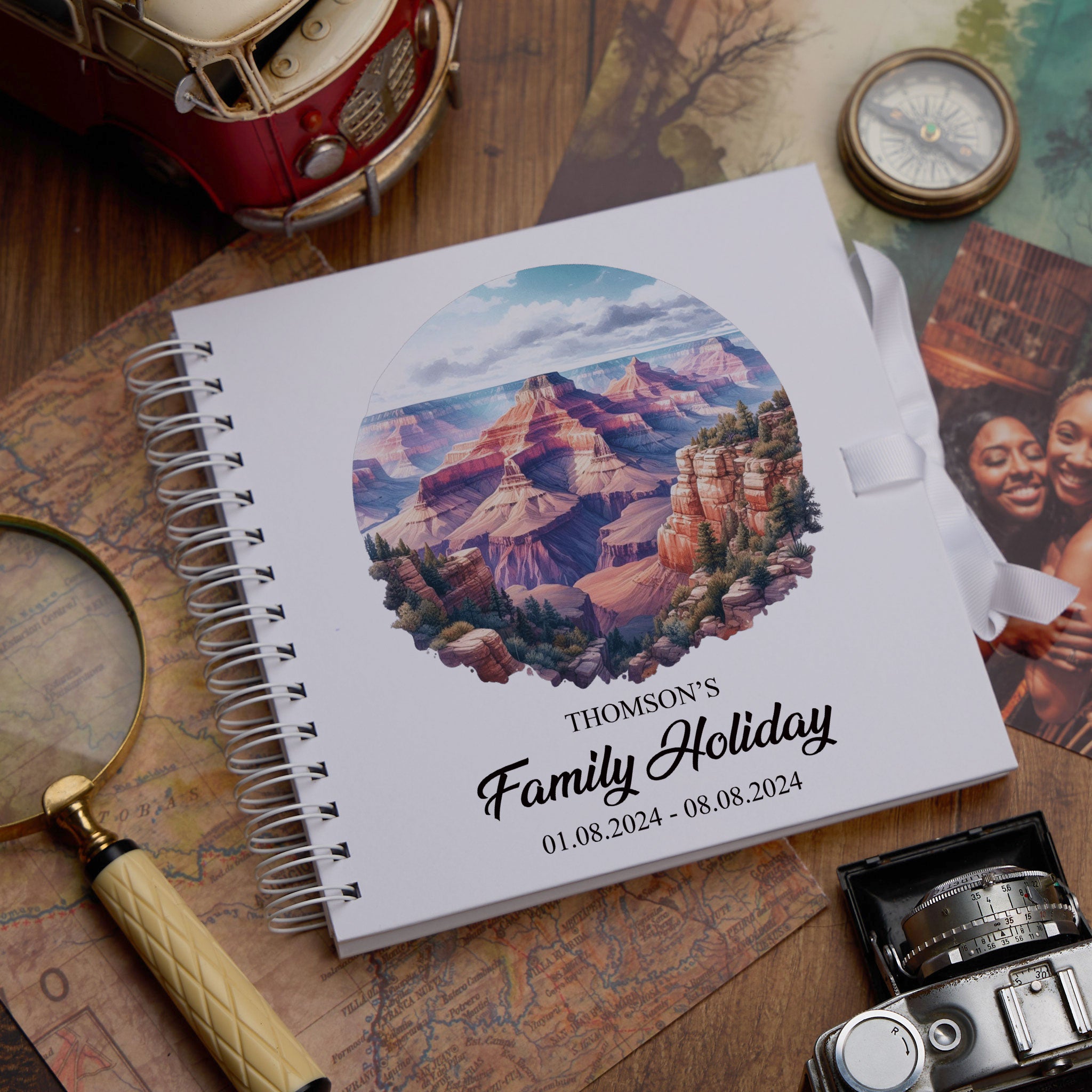 Personalised USA Holiday Memory Scrapbook Journal Photo Albums Adventures Photo Album ukgiftstoreonline Gran Canyon - Arizona 8 x 8 Inches