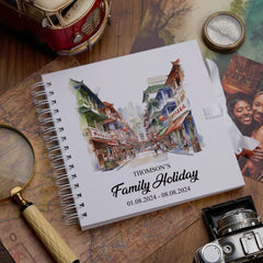 Personalised Singapore Holiday Memory Scrapbook Journal Photo Albums Adventures Photo Album ukgiftstoreonline China Town 8 x 8 Inches