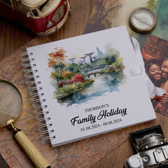 Personalised Singapore Holiday Memory Scrapbook Journal Photo Albums Adventures Photo Album ukgiftstoreonline Gardens By the Bay 8 x 8 Inches