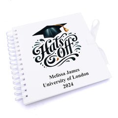 Personalised Graduation Photo Album Scrapbook Hats Off