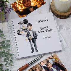 Custom Primary School Boy Leavers Prom Night Scrapbook Album Personalised Year 6 Prom Memory Book