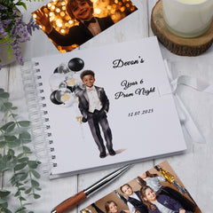 Custom Primary School Boy Leavers Prom Night Scrapbook Album Personalised Year 6 Prom Memory Book