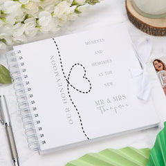 Personalised New Mr & Mrs Moments And Memories Scrapbook Photo Album Custom Honeymoon Memory Book