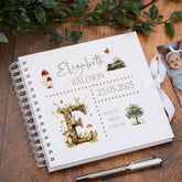 Personalised Baby Scrapbook Woodland Theme Memory Book Special Keepsake Album With Birth Details