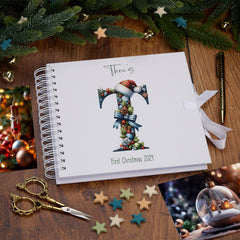 Personalised Christmas Family Baby Couples Memory Book With Decorations