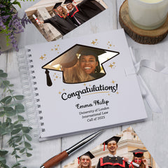 Personalised Congratulations Graduation Day Memory Scrapbook Custom Photo Star Design Graduation Keepsake Scrapbook Album